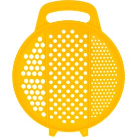 Flat All Plastic Food Grater - Handheld Sturdy Cheese and Vegatable Grater - Table Side Hand Beet Grater
