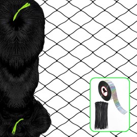 Fvellix Bird Netting, Heavy Garden Netting Reusable Protective Garden Netting for Plants Fruit Trees Vegetables Against Birds and Other Animals (5cm hole-50'x50')