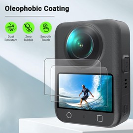 CYNOVA Osmo 360 Screen Protector for DJI Osmo 360 Accessories, with Auto Alignment Kit. Tempered Glass LCD Display Film, Ultra HD, 9H Hardness, Scratch Resistant