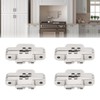 4Pcs Mini Zinc Alloy Cross Hidden Hinge 180 Degree Swing