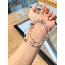Fashionable high-end women's bracelet-multi-layer crystal bracelet necklace dual-purpose set, a birthday gift for girlfriend