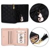 UTO Wallet for Girls Leather Vegan Small Wallet Cat Pendant
