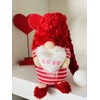 Madanar Valentine's Day Pajama Gnome Plush Holding Conversation Heart Swedish