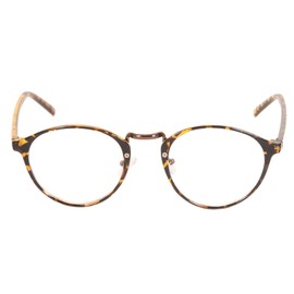 KISS Mosccot Style Neutral Glasses Mod. Flat - Optical Frame Vintage Man Woman Unisex, Havana V1,