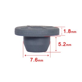 13mm Vial Rubber Stoppers (100 Count) Mushroom Self Healing Injection Ports Solid Seal, for Glass Vial and Liquid Culture Jars, Can Be Sterilized by Steam and Repeated Used