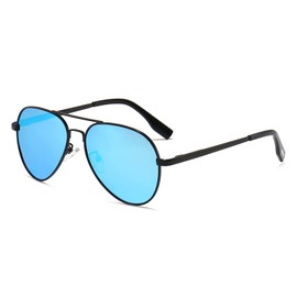 YAMEIZE Polarisierte Trendy Kinder Oval Metall Rahmen - Sonnenbrille für Jungen Mädchen Teenager UV400 Schutz Unisex Mode Randlos Metall Kinderschirm Cute Kinder Brille Outdoor