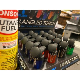 Blink Lot of 2Blink MIni Angled Torch Butane Gas Torch lighter@ 2 290ML ButaneFuel