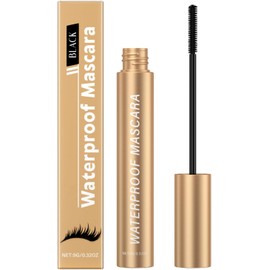 Bluemega Máscara de Pestañas Negra con Efecto Curvado Natural No Forma Grumos, Larga Duración, Definición, Ideal para Uso Diario, Maquillaje Ligero