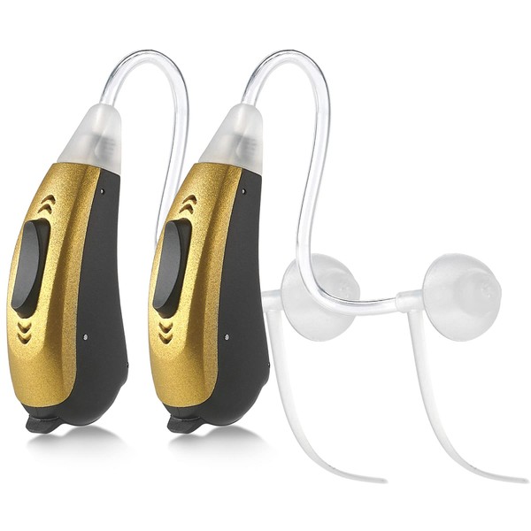 Mini BTE Slim Tube Digital Hearing Amplifier Pair - 2-Tone