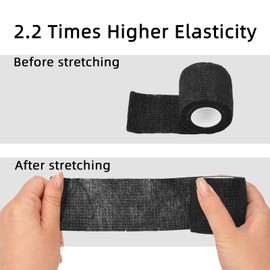 Saluaqui 10 Vendas para Pluma de Tatuaje con 200 Bolsas para Máquina de Tatuaje, Cubiertas de Agarre, Bolsa para Máquina de Tatuaje, Accesorios para Máquina de Tatuaje para (Negro)