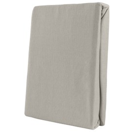 Leonado Vicenti Classic Fitted Sheet, 100% Jersey Cotton, in Many Colours and Sizes, Dimensions: 90 x 200 cm - 100 x 200 cm, Colour: Grey