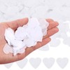 Biodegradable Confetti Wedding - White Paper Confetti Hearts, 50g (5000