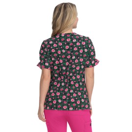KOI Betsey Johnson B126PR Women's Canola Top Cozy Roses M