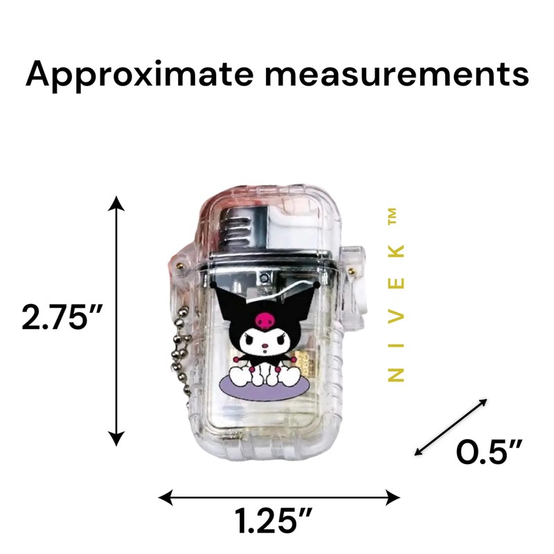 NIVEK Kulomi Transparent Cute Lighter Waterproof Lighter Refillable Kitty KT