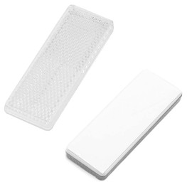 ETUKER Pack of 2 reflectors, rectangular rear reflectors, rear light diffusers reflectors, reflectors for gate posts for caravans, trucks, trailers, boats, motorcycle fences, gate posts