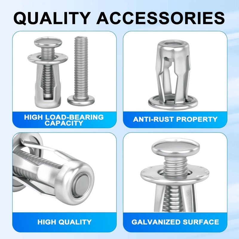 Heavy Duty Hollow Wall Anchor Jack Nuts for Thin Walls,Expansion