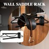 Hongshifu Heavy Duty Saddle Rack Wall Mount, Metal Horse Saddle