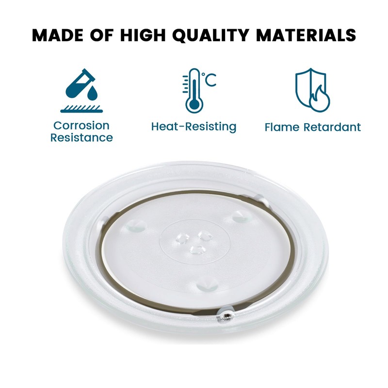 SATUY 7.5" Microwave Turntable Ring, Microwave Oven Glass Plate Tray
