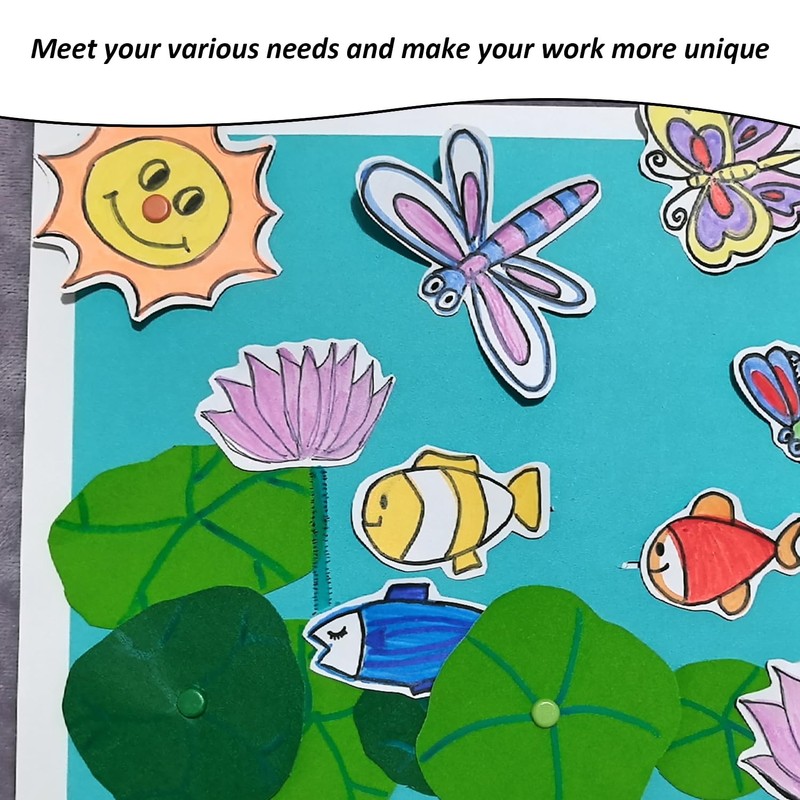 200 Colored Round Head Two-Leg Nails, Creative Sample Bag Clips,