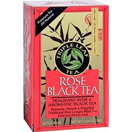 Triple Leaf Tea Rose Black Tea - 20 bags per pack - 6 packs per case.