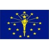 INDIANA STATE PREMIUM PRINTED FLAG 100% POLYESTER 3X5 FEET WITH METAL EYELETS