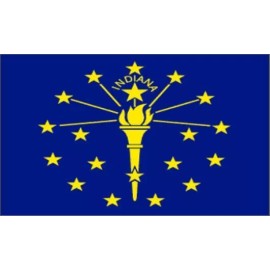 INDIANA STATE PREMIUM PRINTED FLAG 100% POLYESTER 3X5 FEET WITH METAL EYELETS