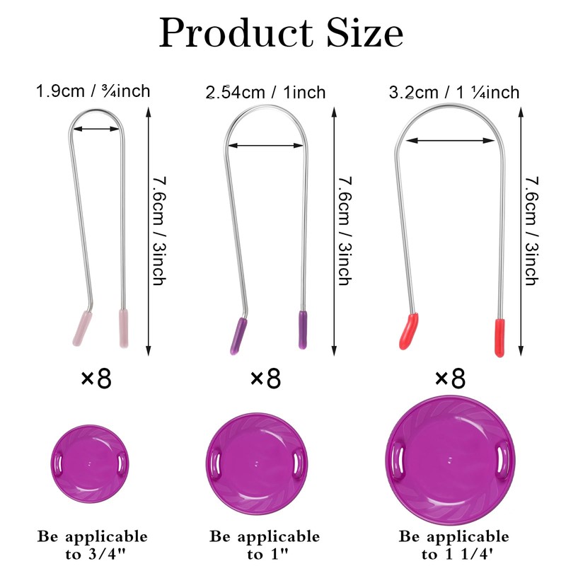 Nogeqi 24 Pcs Hot Roller Clips,Hot Curler Clips Replacement Kit