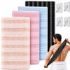 4PCS Zenbody Toalla Exfoliante Japonesa, Doble Cara con 4 Ganchos