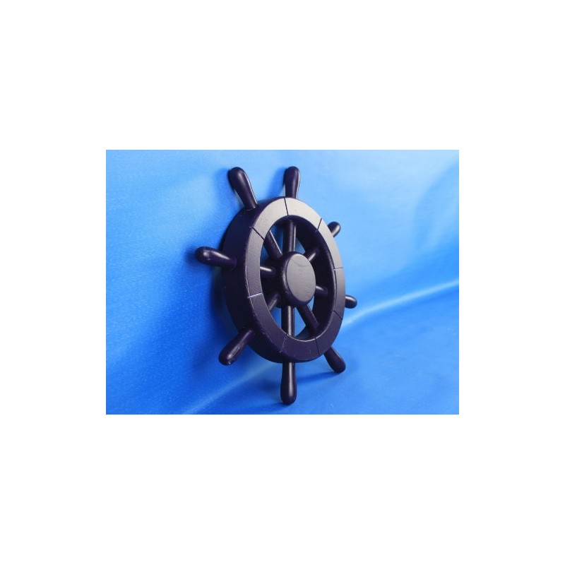Hampton Nautical Dark Blue Ship Wheel, 12"