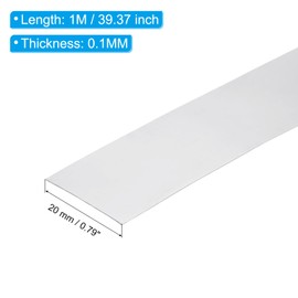 PATIKIL 0.79 x 39.4 Inch Aluminium Flashing, 1 Roll Roof Aluminium Sheet Strips Sheet Roll 0.1 mm Washer for Roofs Gutters Door Window Machine Repair Craft DIY