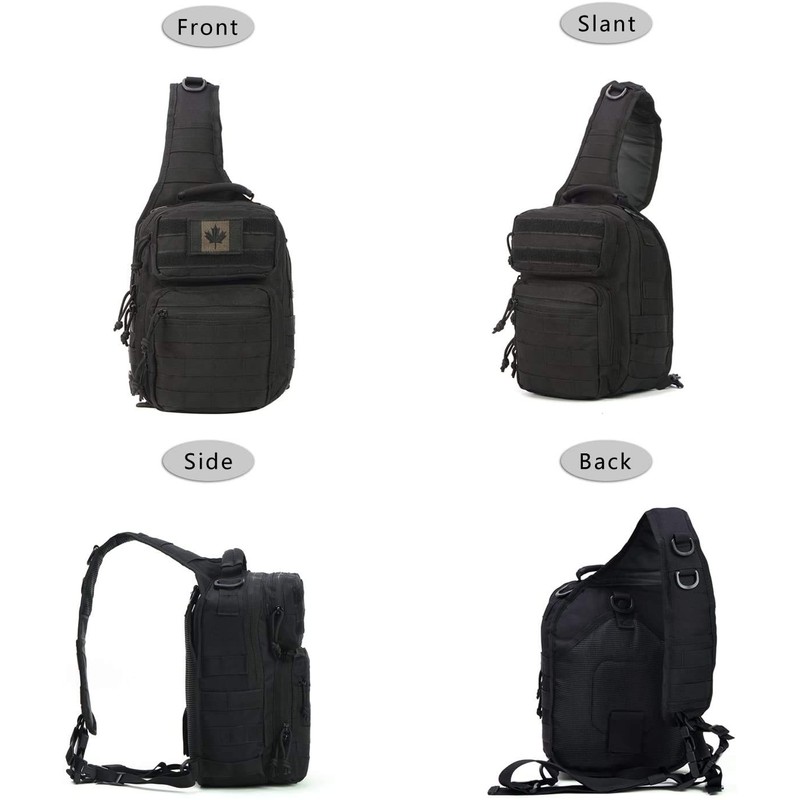 Coolton Tactical Sling Bag, Shoulder Army Molle Daypack, Hiking Hunting