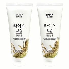 Happy Bath Rice Cleansing Foam 200ml 2pcs Soap Foaming Gel Skin Care Makeup Removal Impurities Cash on Delivery or Pay upon Order / 해피바스 라이스 클렌징폼 200ml 2개 안제 비누 포밍젤 피부관리 메이크업 제거 노폐물 착불 또는 주문시 결제