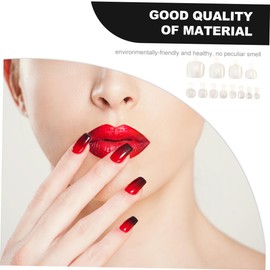 FOMIYES Diy Pedicure Kit Pcs Full Cover Nail Art Tips Toe Decoration Easy Application for Nail Salons Home Use