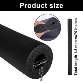 Pipe Insulation Foam Diameter 22 mm Pipe Insulation Pipe Black Insulation Heating Pipes for Heating Sanitary Heating Pipe Copper Pipe 1.8 m