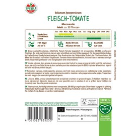 Sperli Marmande Tomato Seeds, High-Quality Vegetable Seeds for Meat Tomatoes, Robust and Resistant, Fruit Weight up to 1 kg, Perfect for Salad, Grill and Tomato Dishes