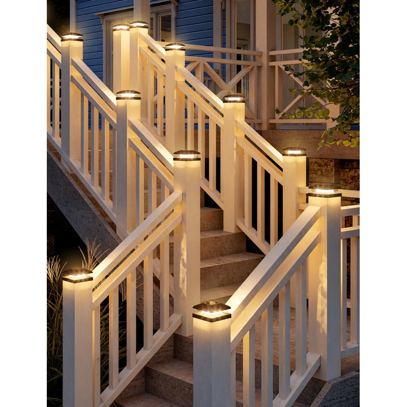 VOLISUN 4x4 Solar Fence - Post Cap Lights 12pack Outdoor