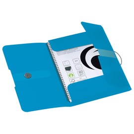 Herlitz Easy Orga To Go A4 PP Wallet Folder - Transparent Blue (Pack of 3)