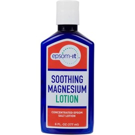 EPSOM-IT Soothing Magnesium Lotion, 6oz Bottle – Concentrated Epsom Salt Lotion with Shea Butter for Better Sleep, Relaxation, & Muscle Stiffness | Soothing Magnesium for Daily Self-Care | Made in USA