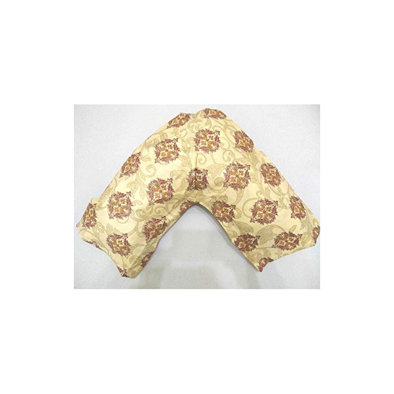 V Shaped Printed pillow case cover brown print
