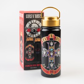 Grupo Erik Metal Water Bottle 550ml / 19.4oz - Guns N' Roses Merch | Hot and Cold Water Bottle Stainless Steel, Cute Travel Bottles Gym | Guns and Roses Gifts Under 20 Pounds