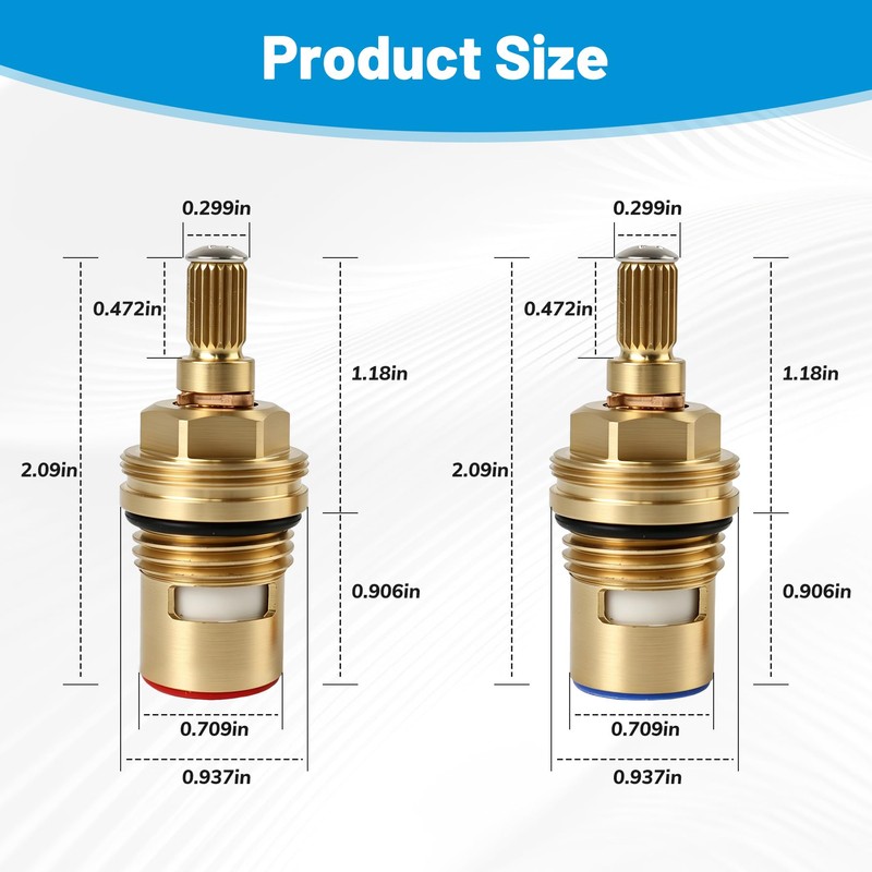 Zorqon 2 Pcs Ceramic Cartridges Replace for 45882000 45883000