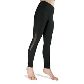 dimok Women Yoga Pants Workout Leggings Girls High Waist Tummy Control - Black Athletic Gym Tights