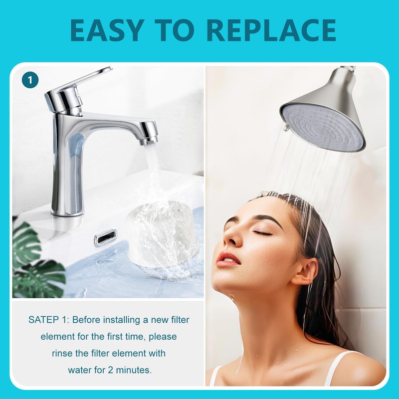 Citivisoivd Shower head filter replacement filter cartridge compatible with all