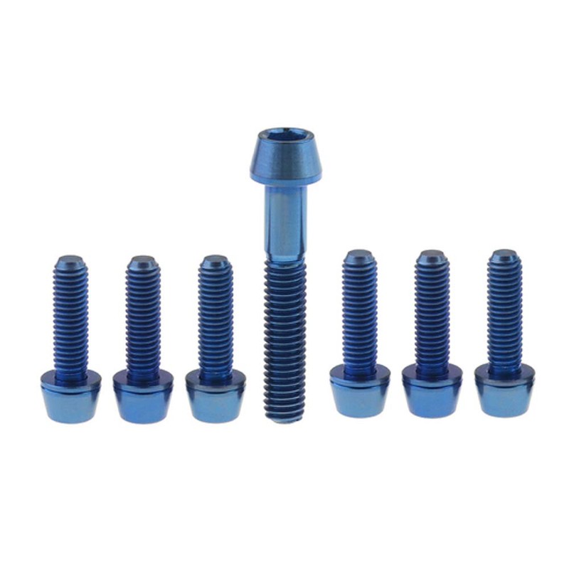 Dingtai 1pcs M6X35m Titanium Bike Headset Bolts and 6pcs M5x16
