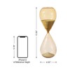 Glitzhome Oversized Hourglass Sand Timer - 30 Minutes, Minimalist Hand-Blown