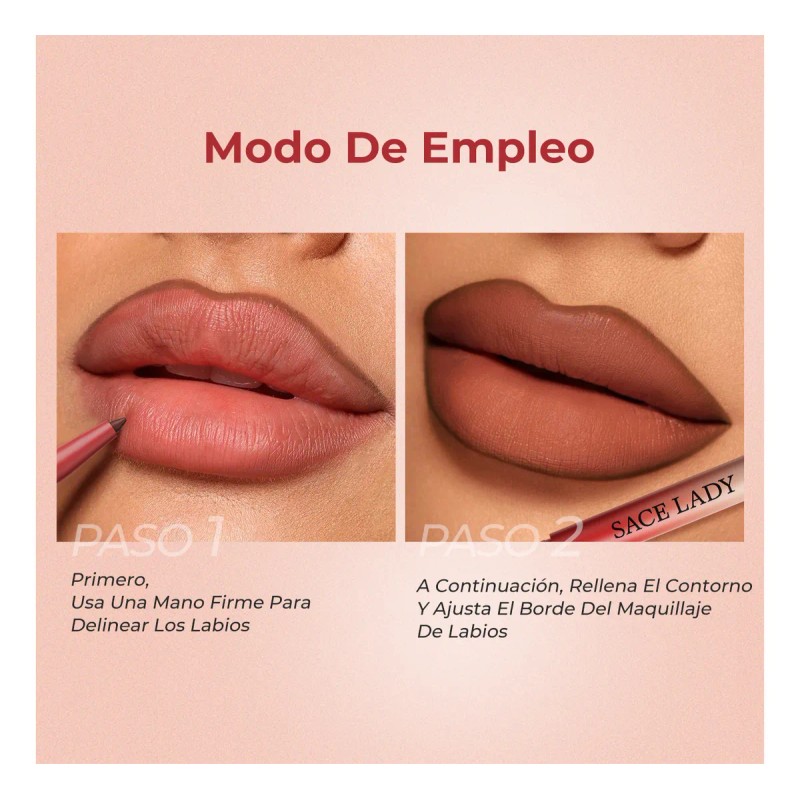 Sace Lady Delineador De Labios, Volume Y Alta Pigmentación