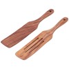 2pcs Slotted Turner Spatula Simple Wooden Spatula with Long Handlefor