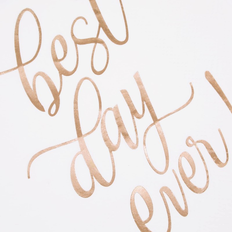 50-Pack Best Day Ever Napkins - Disposable Napkins for Wedding