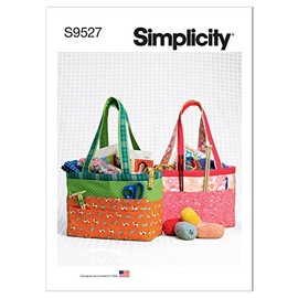 Simplicity Organizer Tote Bag Sewing Pattern Kit, Code S9527, One Size, Multicolor
