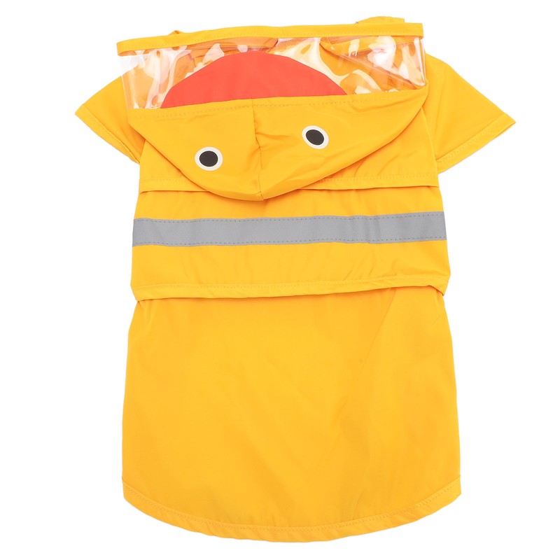 Dog Raincoat Waterproof Transparent PVC Brim Adjustable Hooded Dog Rain